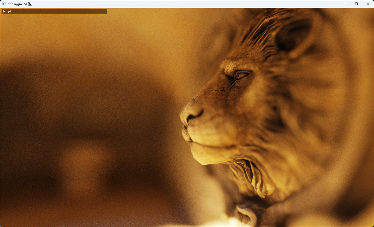 lion with depth of field